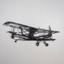Wallity Airplane - APT322MS Escultura de Pared de Metal Negra